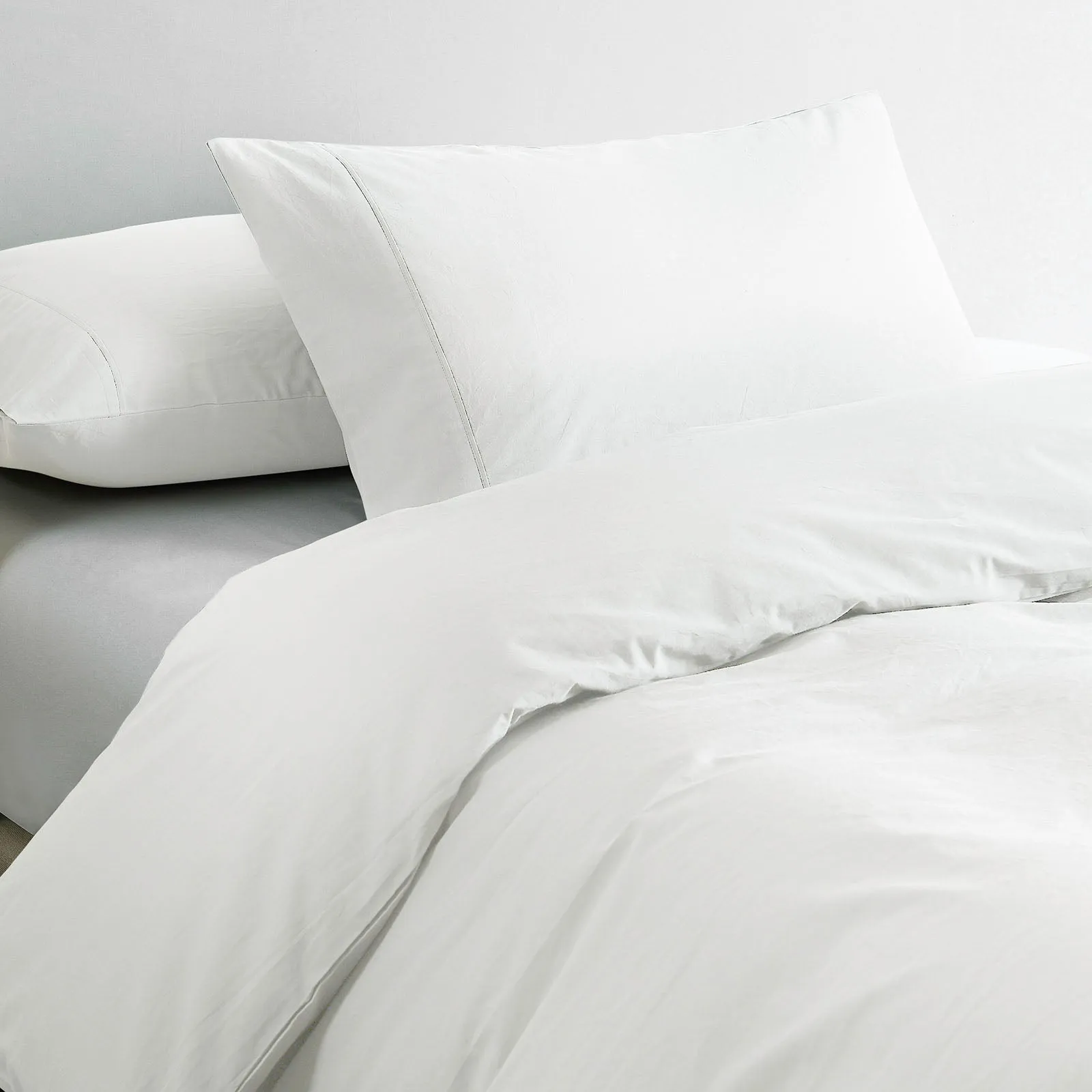 100% Jersey Cotton Quilt Cover Set | Ultra Soft Bedding | Luxurious | King | White