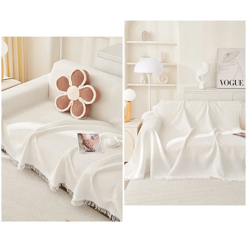 180x180cm Dark Grey Premium Polyester Sofa Throw Blanket | 180x180 cm | Multi-Seasonal Use | Sofa Protector