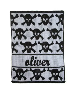 Butterscotch Blankees Lots of Skulls and Crossbones