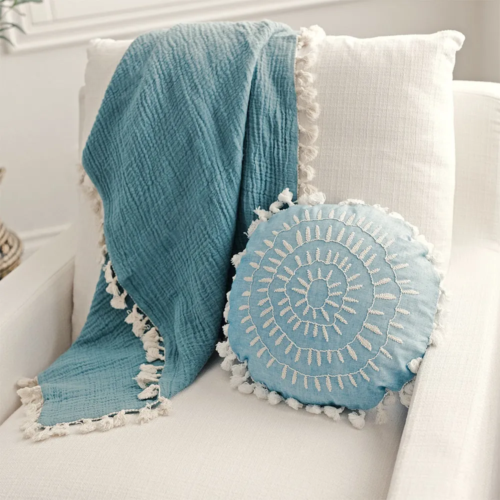 Crane Baby 6 Layer Muslin Blanket - Riverstone