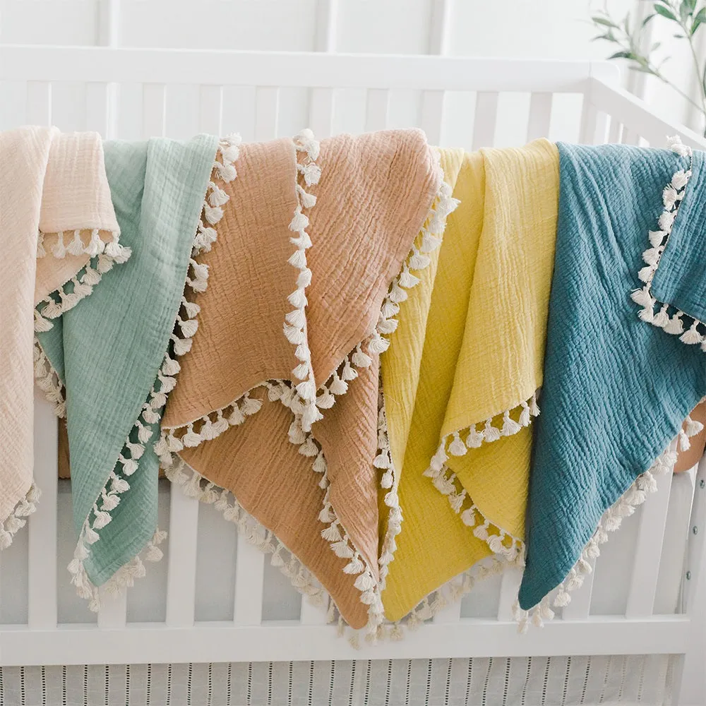 Crane Baby 6 Layer Muslin Blanket - Riverstone