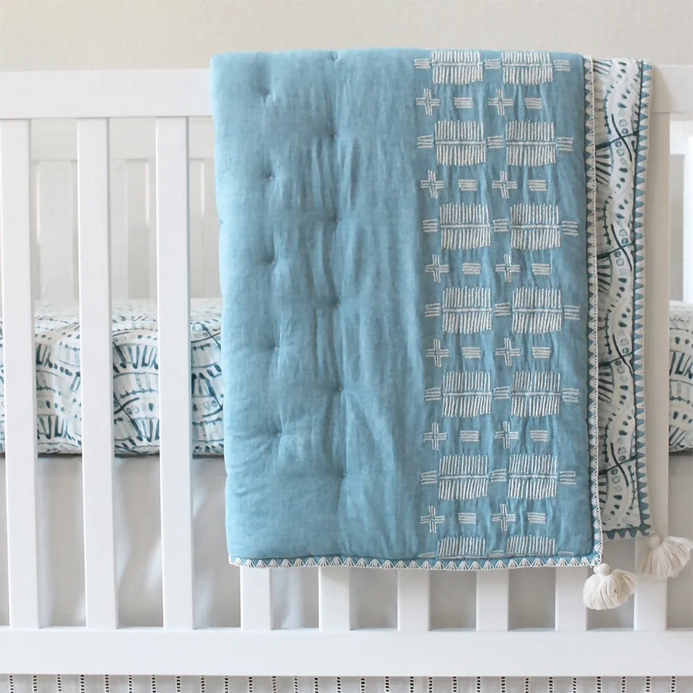 Crane Baby Caspian Collection Quilted Blanket