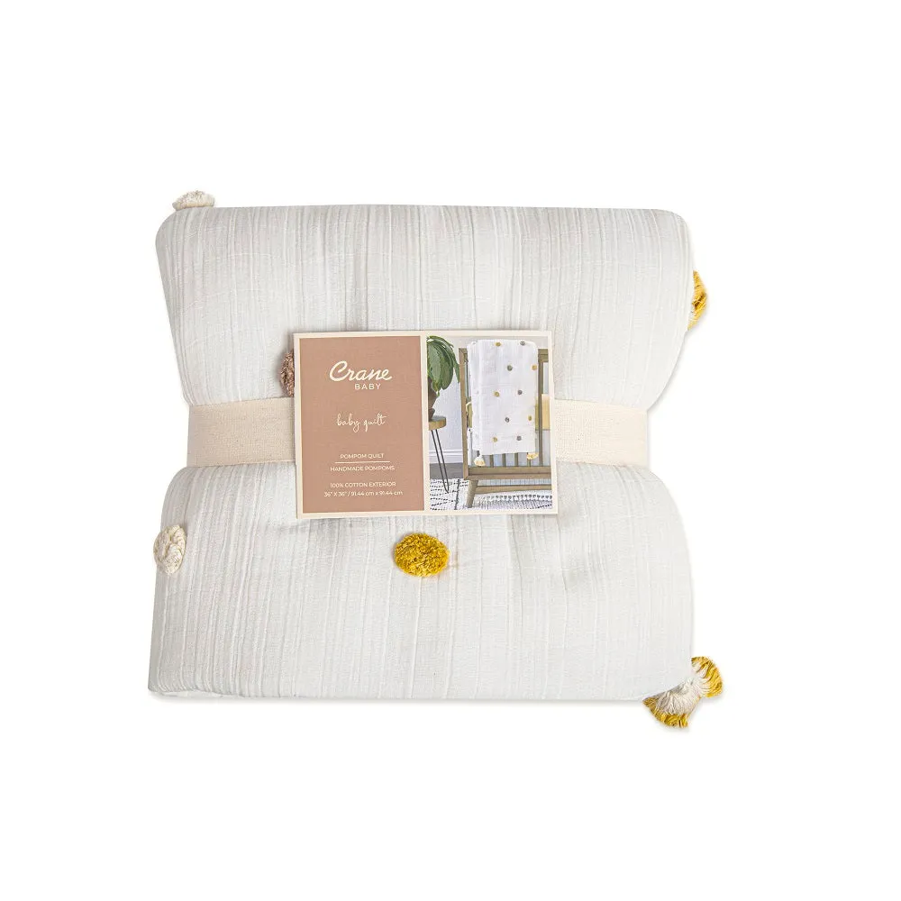 Crane Baby Kendi Collection Pom Pom Blanket
