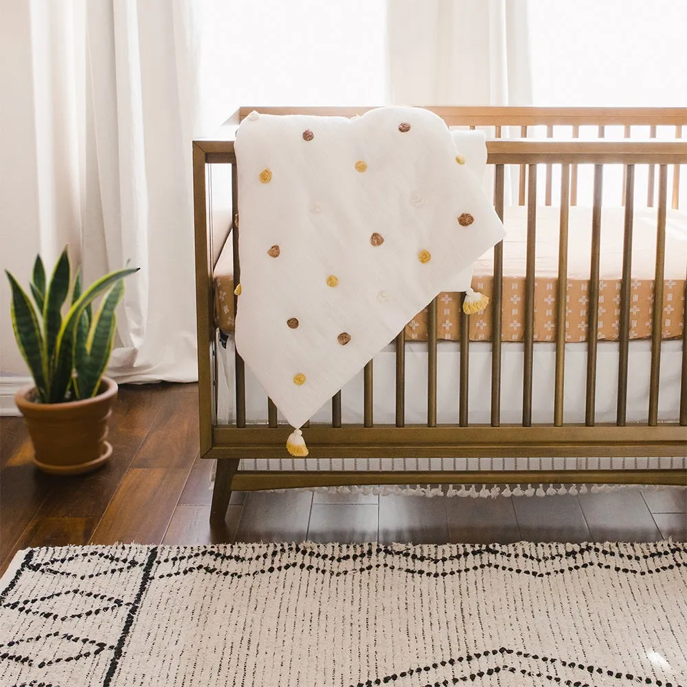 Crane Baby Kendi Collection Pom Pom Blanket