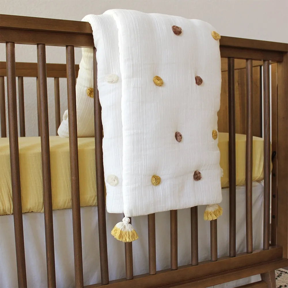 Crane Baby Kendi Collection Pom Pom Blanket