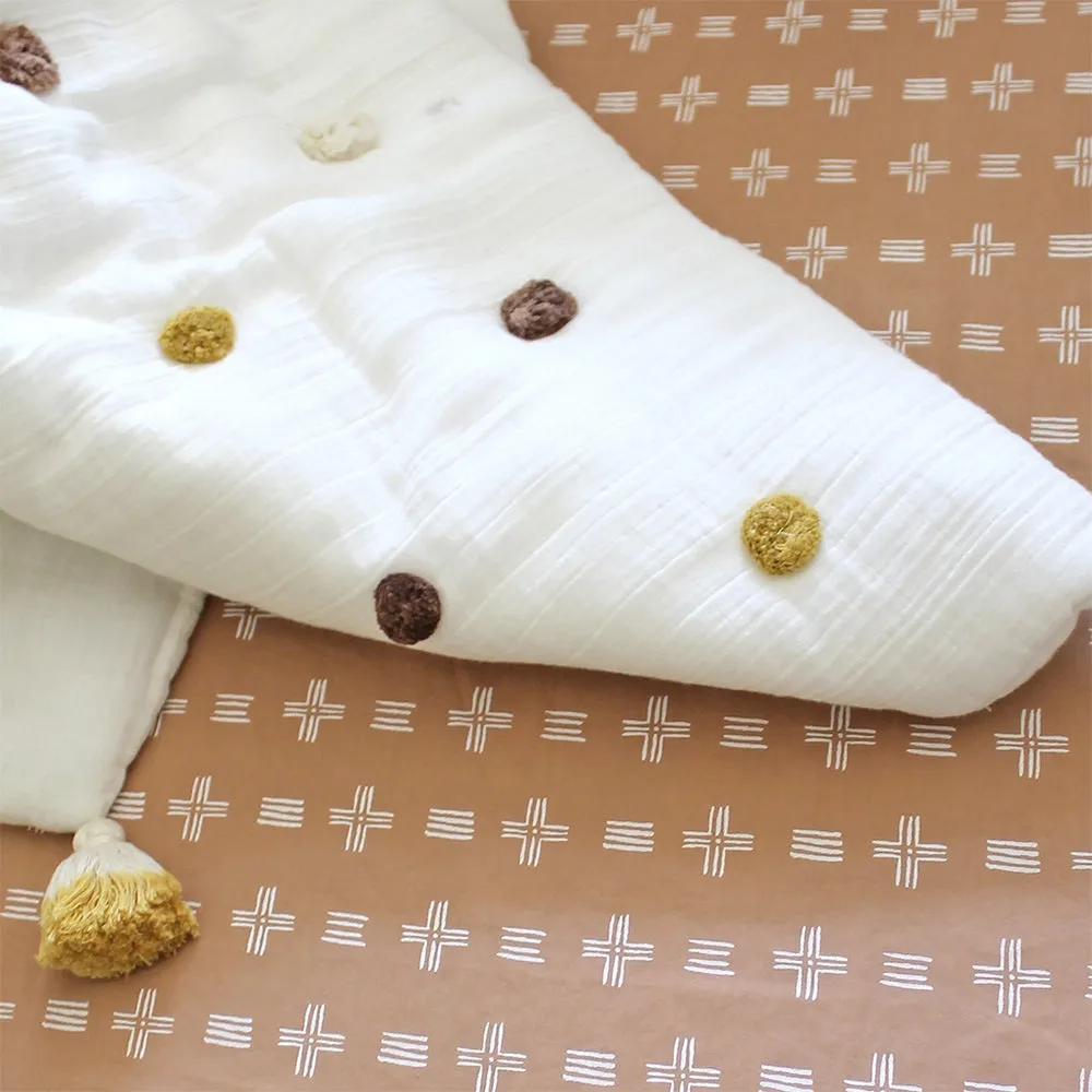 Crane Baby Kendi Collection Pom Pom Blanket