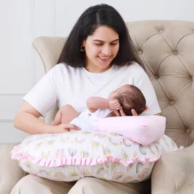 Fancy Fluff Organic Feeding Pillow   Support Pillow - Rainbow Dreams