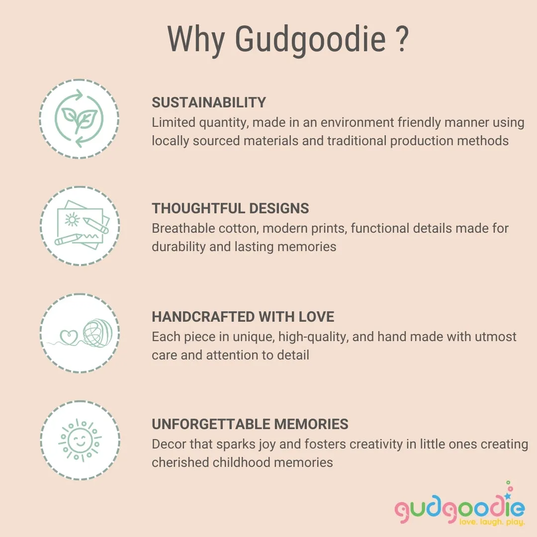 Gudgoodie Kids Flat Bedsheet Set  - 100% Cotton Percale - Single/Double - Mischievous Monsters