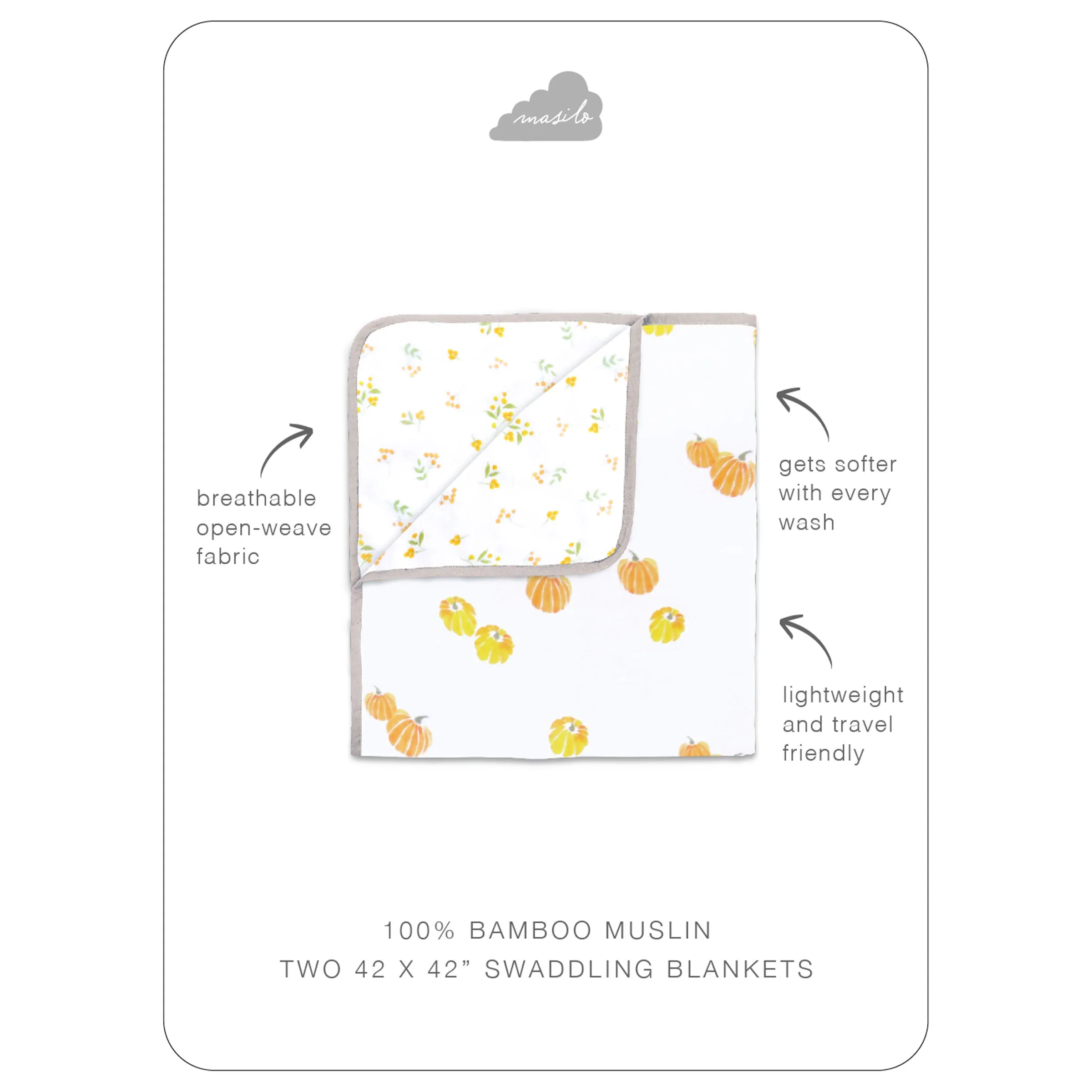 Masilo Bamboo Muslin Blanket - Our Little Pumpkin