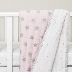 Masilo Organic Quilted Blanket - Pink Star