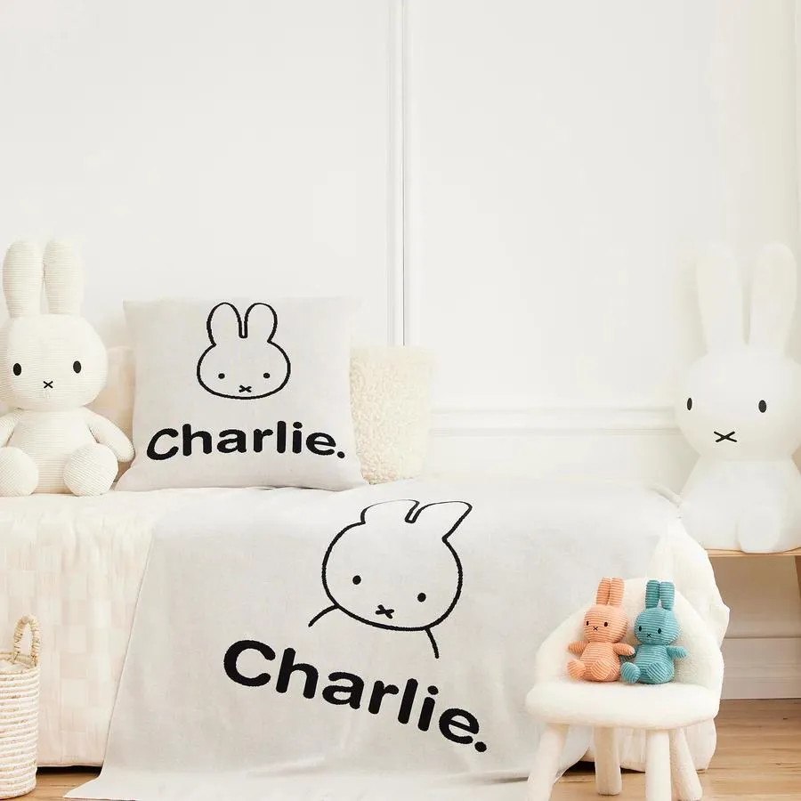 Miffy Euro Pillowcase - Oatmeal; Name: Black