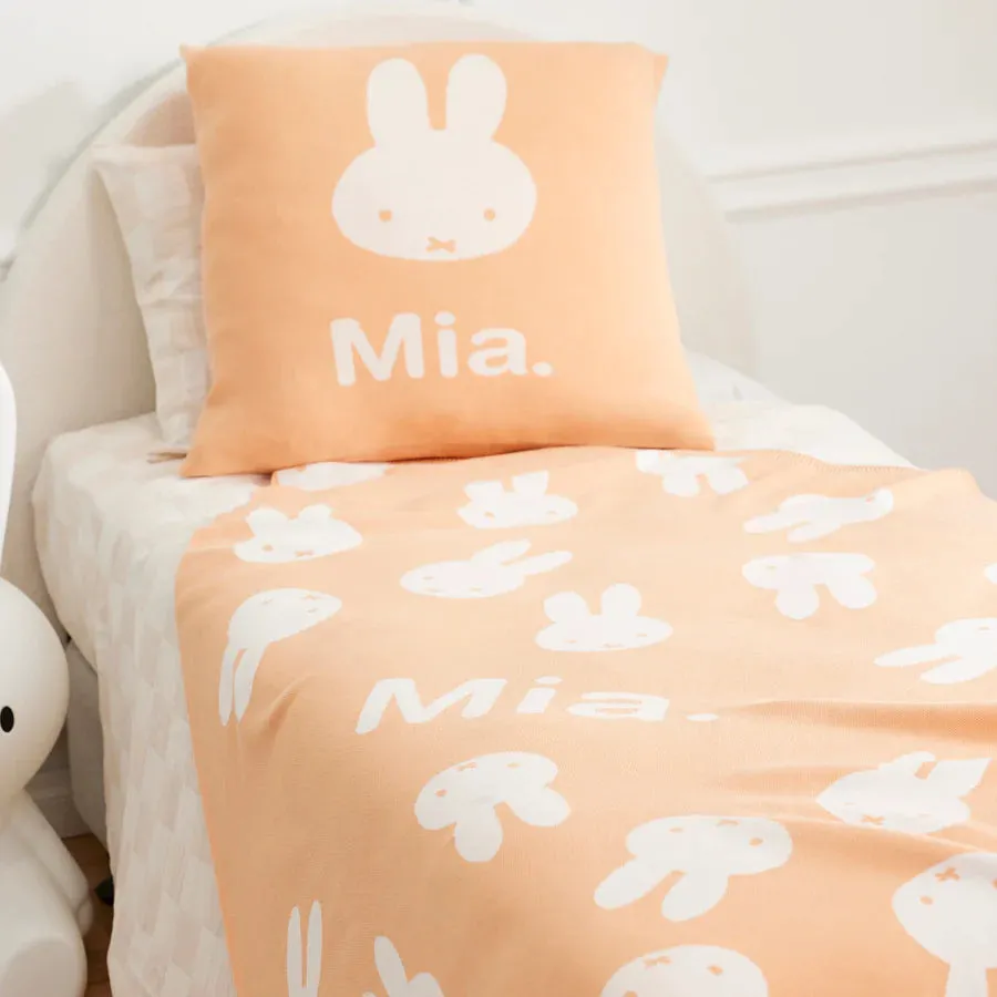 Miffy Euro Pillowcase - Peach Fuzz; Name: Ivory