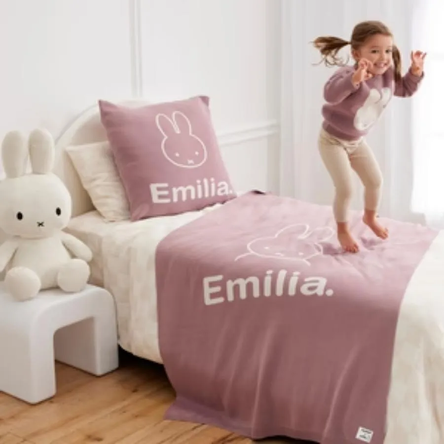Miffy Euro Pillowcase - Rose Bloom; Name: Oatmeal