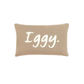 Name Pillowcase - Light Camel; Letter: Oatmeal
