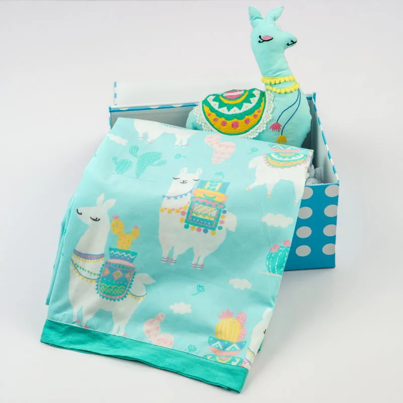 "Snuggle Time" Organic Crib Gift Set (Llama Love)