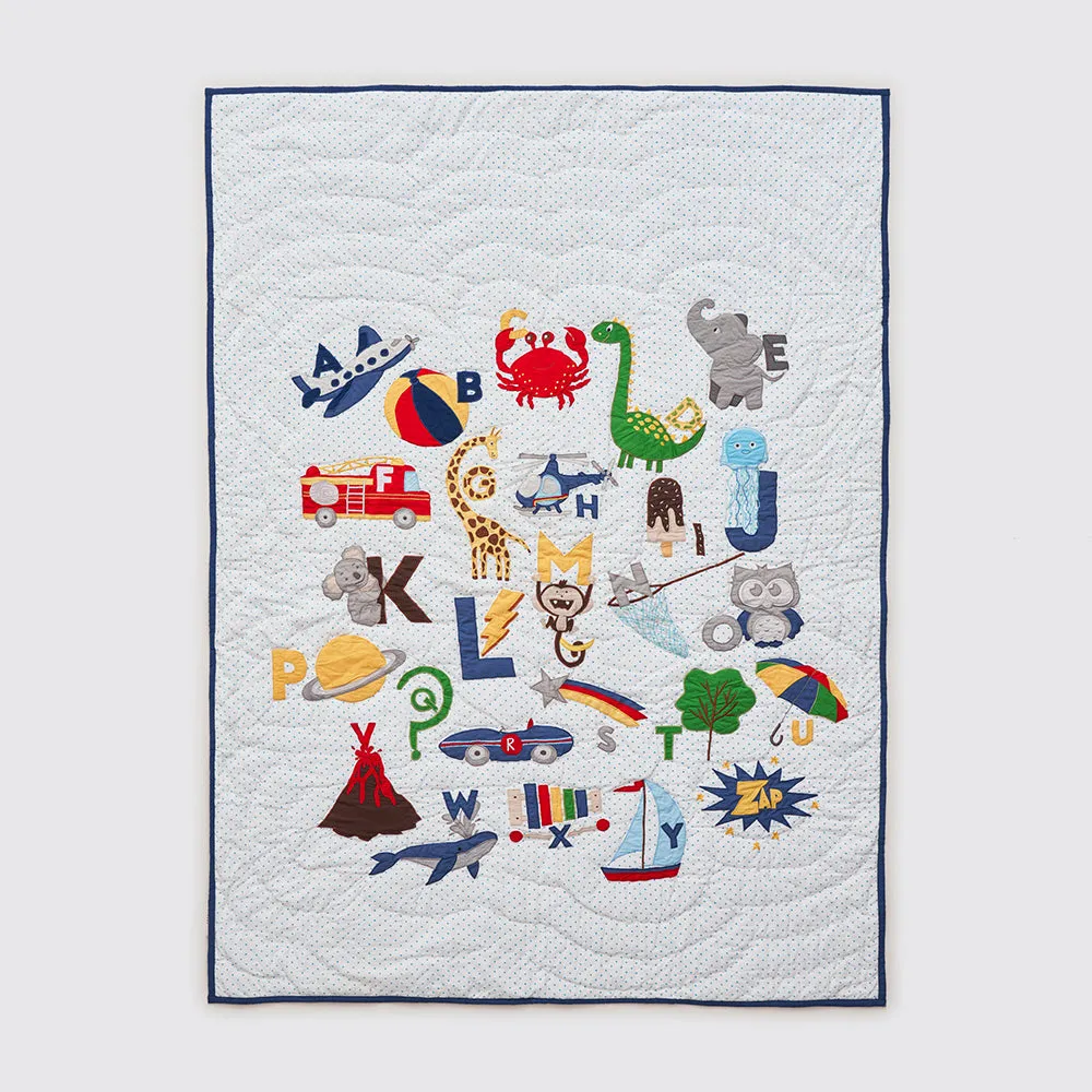 Rockabye Baby Crib Gift Hamper (Alphabets Blue)