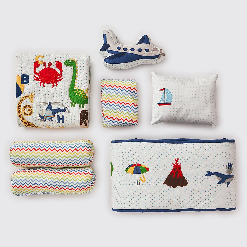Rockabye Baby Crib Gift Hamper (Alphabets Blue)