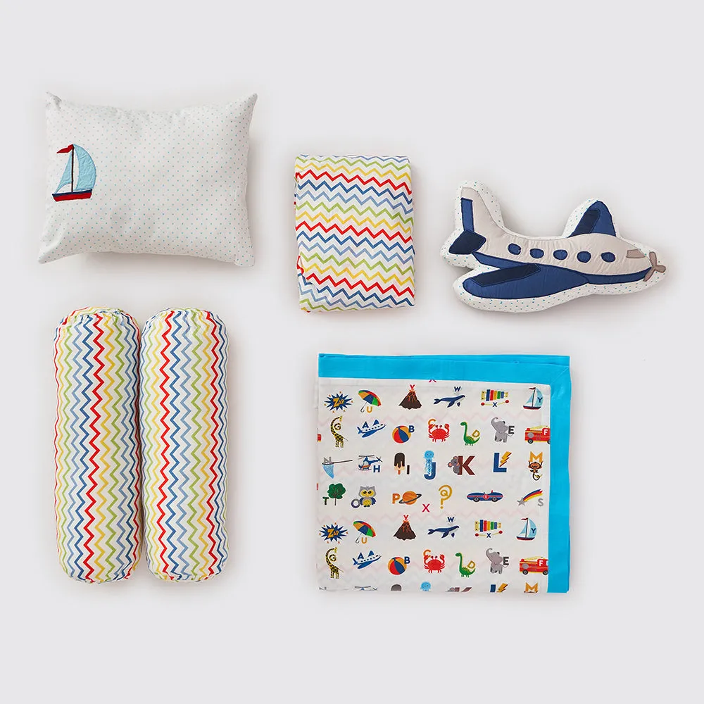 Rockabye Baby Crib Gift Hamper (Alphabets Blue)