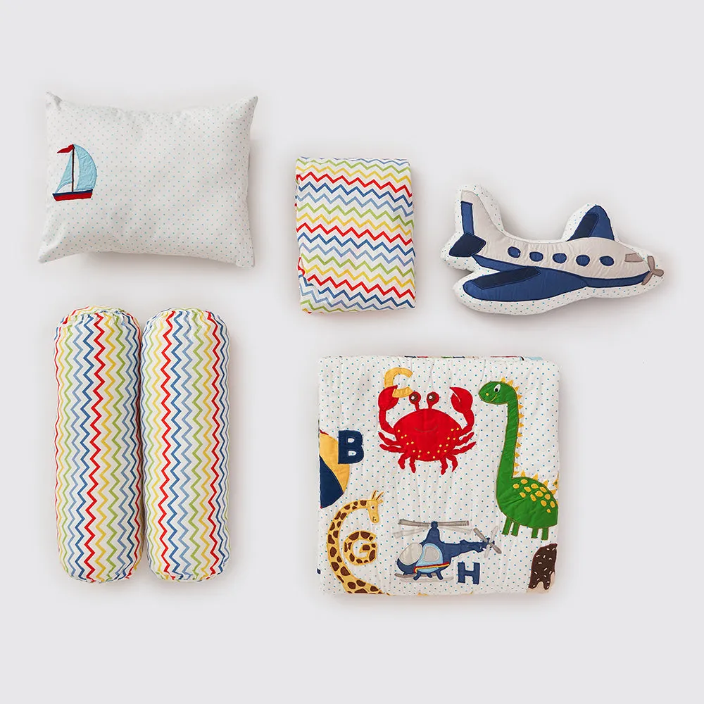 Rockabye Baby Crib Gift Hamper (Alphabets Blue)
