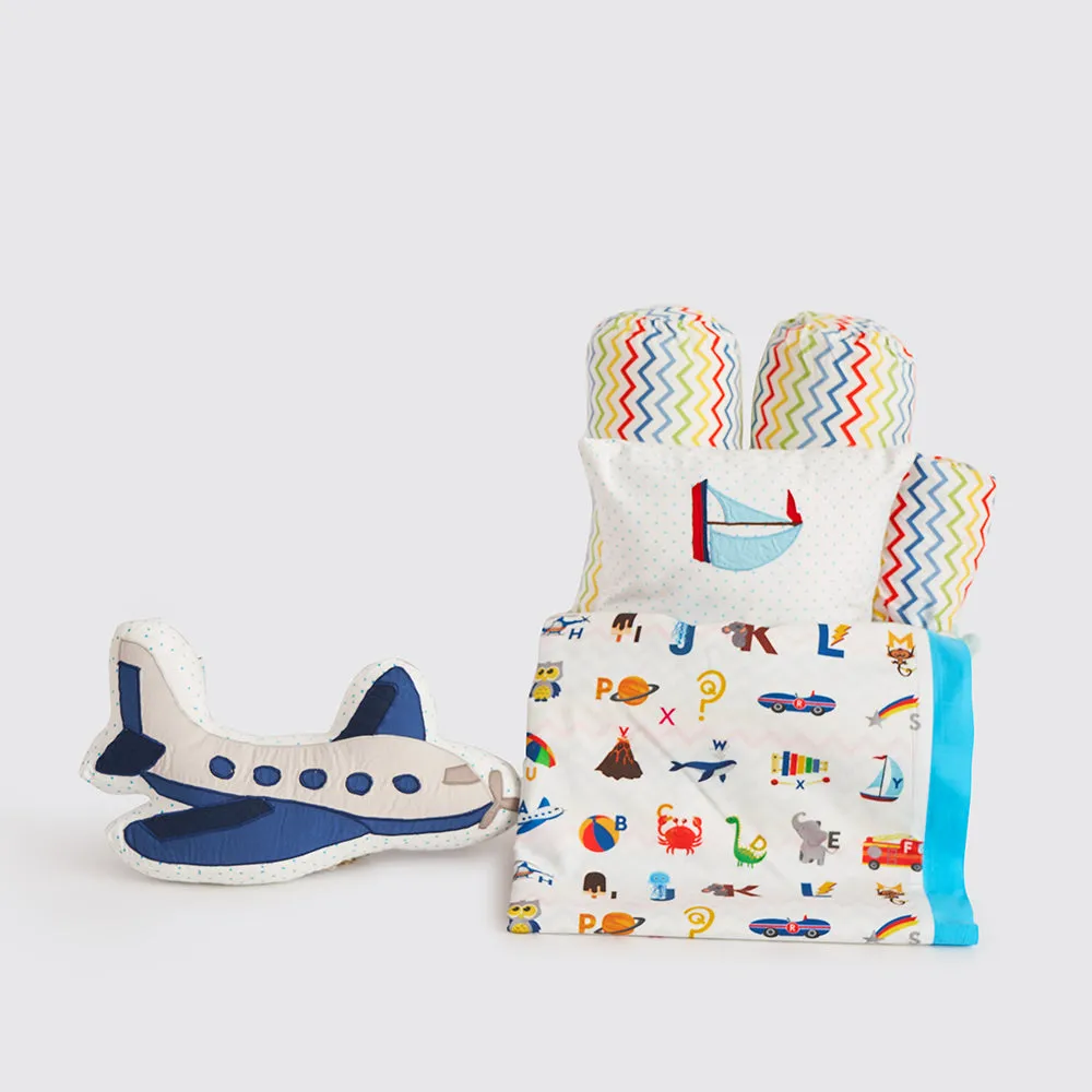 Rockabye Baby Crib Gift Hamper (Alphabets Blue)