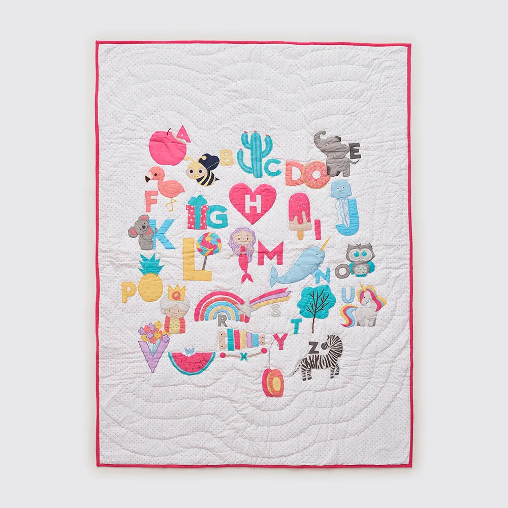 Rockabye Baby Crib Gift Hamper (Alphabets Pink)