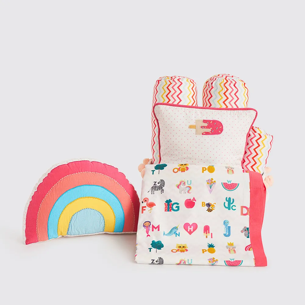 Rockabye Baby Crib Gift Hamper (Alphabets Pink)