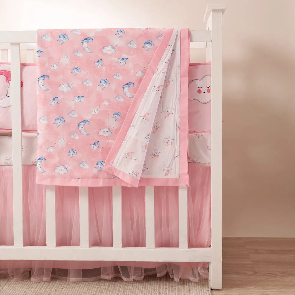 Snuggle Time" Crib Gift set (Celestial-Pink)