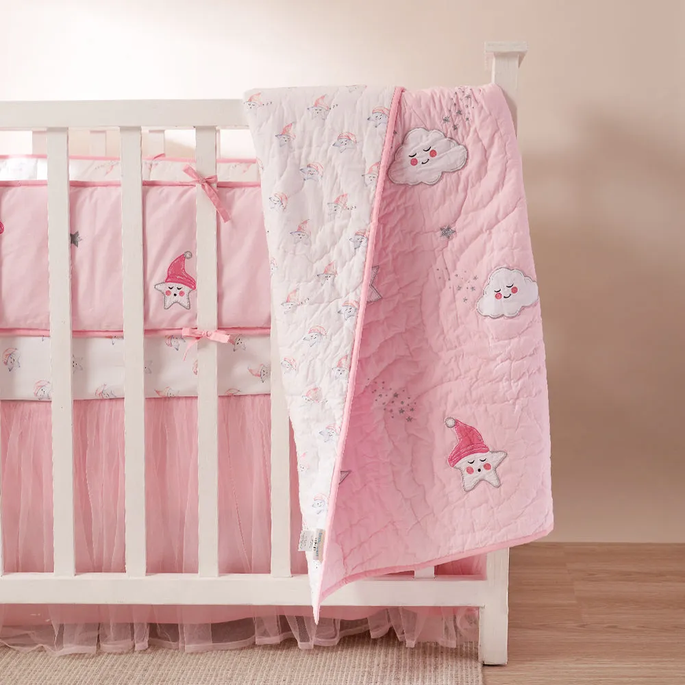 Snuggle Time" Crib Gift set (Celestial-Pink)