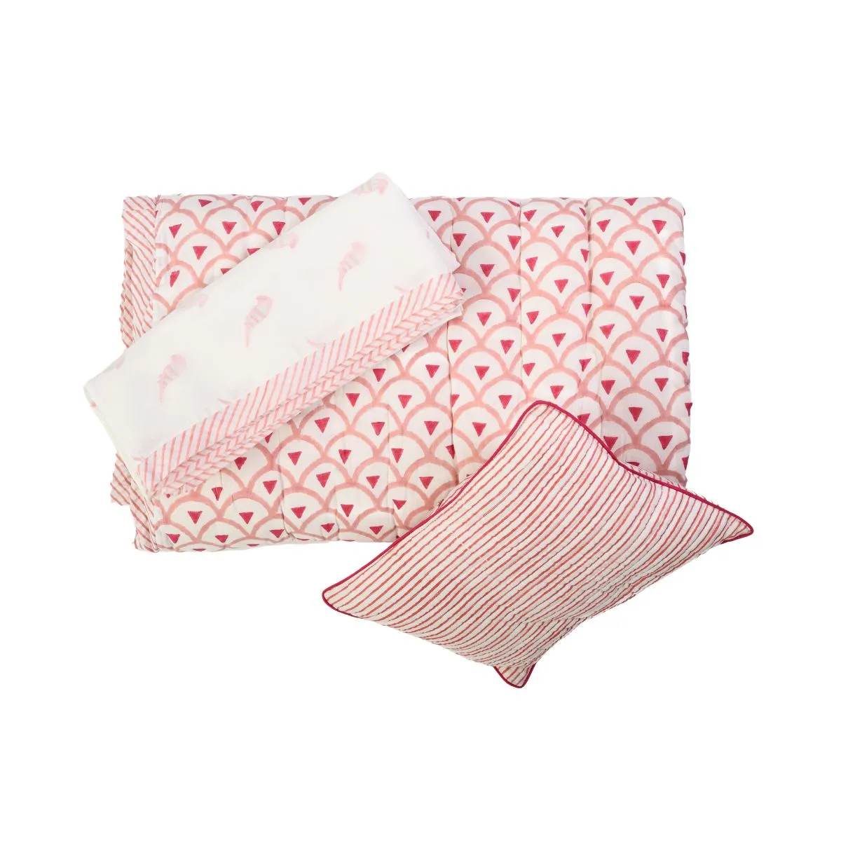 Sunkissed Lovebird Baby Quilt Set