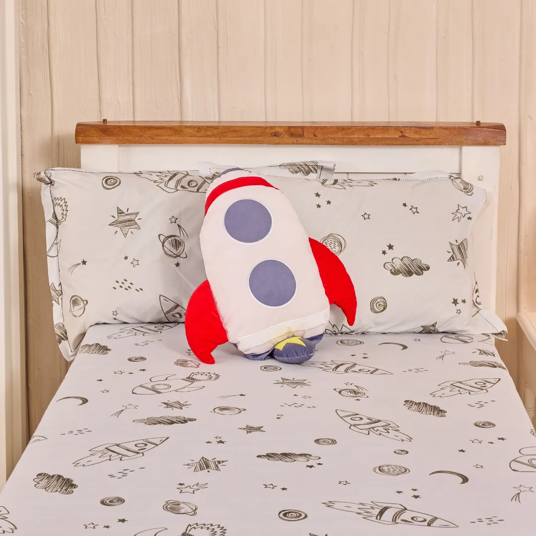 To the Moon and Back Cord Print  Single / Double/ King Bed Sheet Set