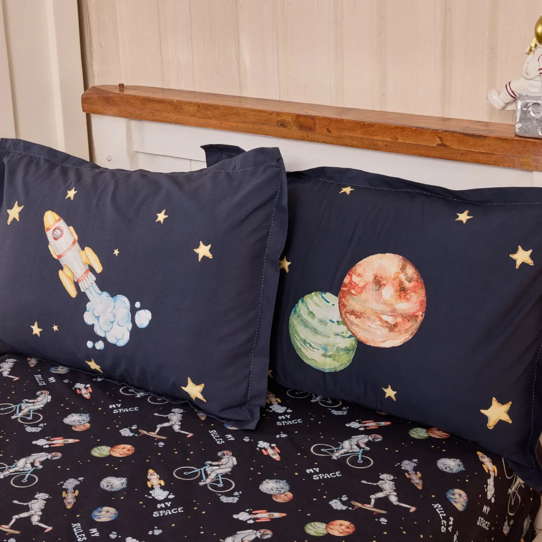 To The Moon And Back Main Print  Single / Double/ King Bed Sheet Set